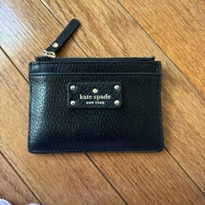 Kate Spade Black Leather Card Holder